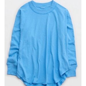 Aerie Long Sleeve Oversized Boyfriend T-Shirt